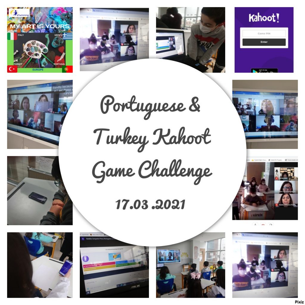Küpkök Ortaokulu öğrencileri Portekizli proje ortakları ile canlı yayında buluştu